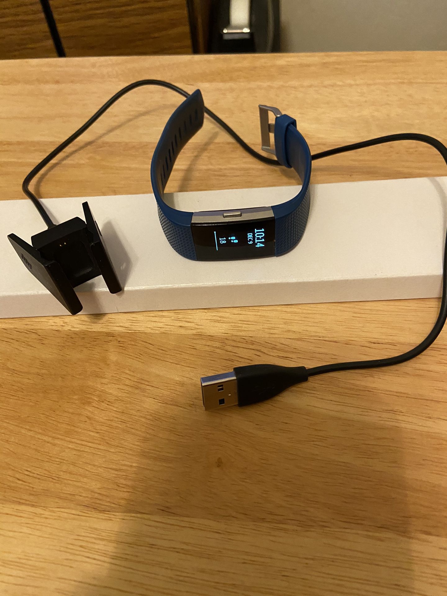 Fitbit Charge 2 Fitness Tracker with Blue Wristband