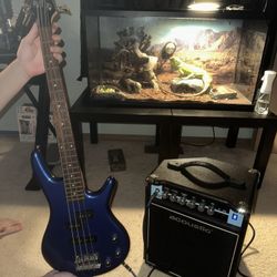 Ibanez GSRM20 miKro short-scale bass guitar With Acoustic B25C 1x8 25W Bass Combo Amplifier