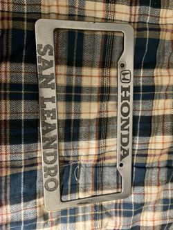 Honda license plate frame
