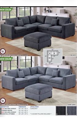 Sectional with ottoman set