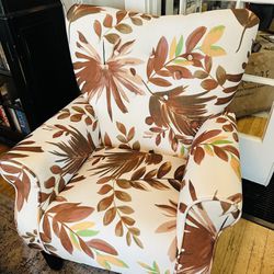 Floral Wingback Accent Chair