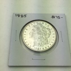 1885 Morgan Silver Dollar Silver Coin