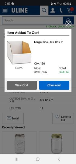 ULINE storage/organizer Boxes/bins