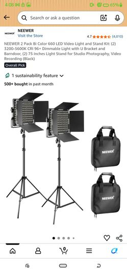 Neewer Bi Colored 660 LED Studio Lights with Stands