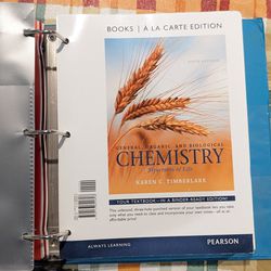 Karen C. Timberlake
General, Organic, and Biological Chemistry: Structures of Life College Textbook 
