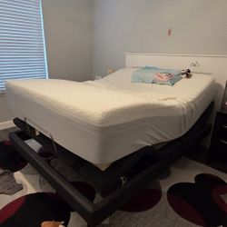 Queen Size Tempur Pedic Adjustable Base + Memory Foam Matress