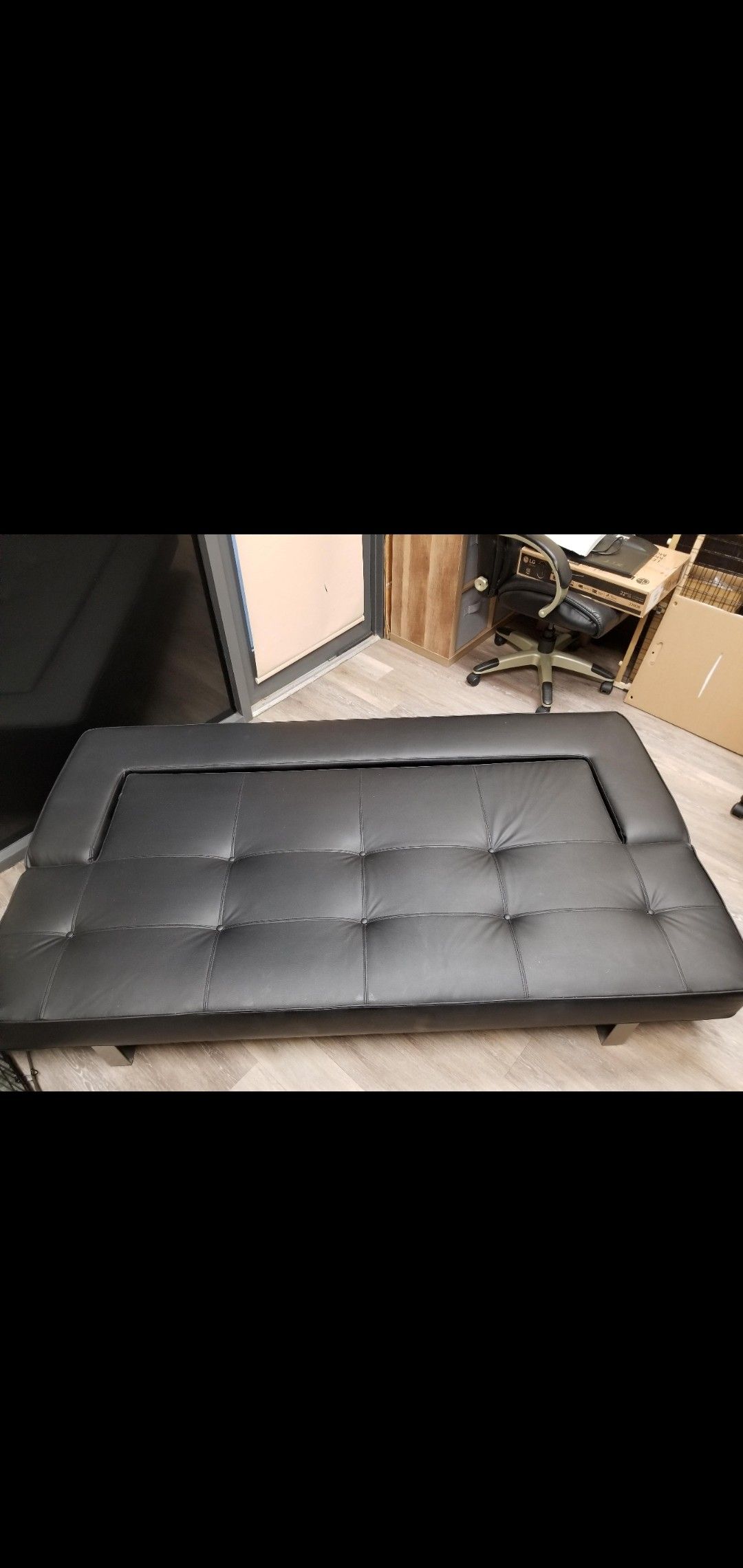 High-end faux leather futon