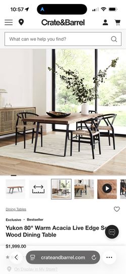 Crate & Barrel Yukon Dining Table ($2,000 Retail)
