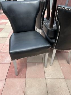 Accent leather chairs