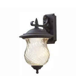 Set Of 2 Home Decorators Collection Aged Patina LED Wall Lantern Sconce with Photocell