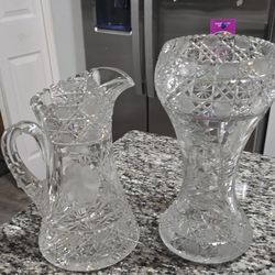 Antique American Brillant Period Cut Floral Design
