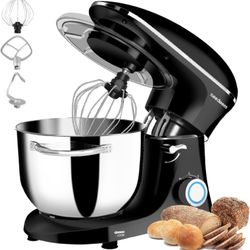 Stand Mixer, 6Qt Electric Food Mixer, 660W 6-Speeds Tilt-Head Dough Mixers w