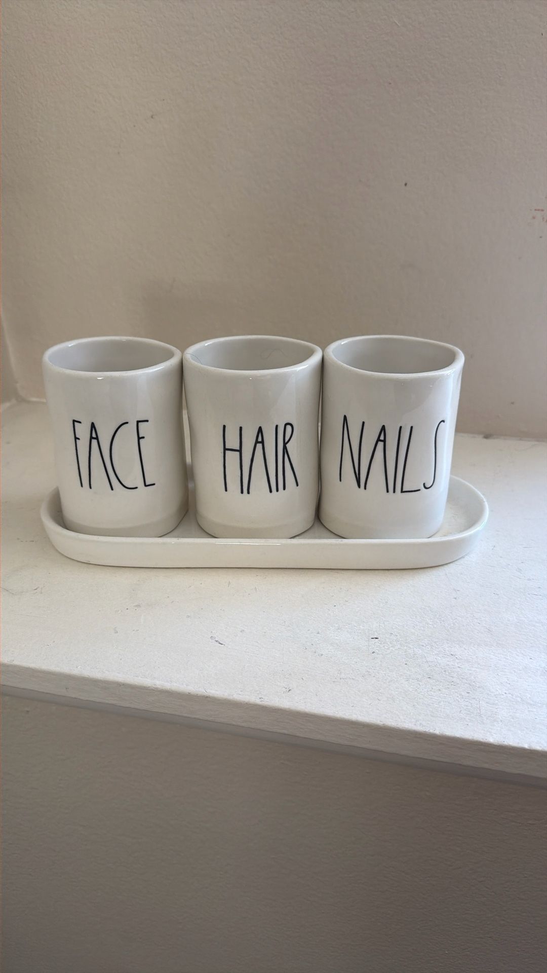 Rae Dunn Restroom Storage Set