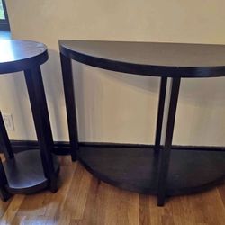 Pier 1 imports console table and matching side table 