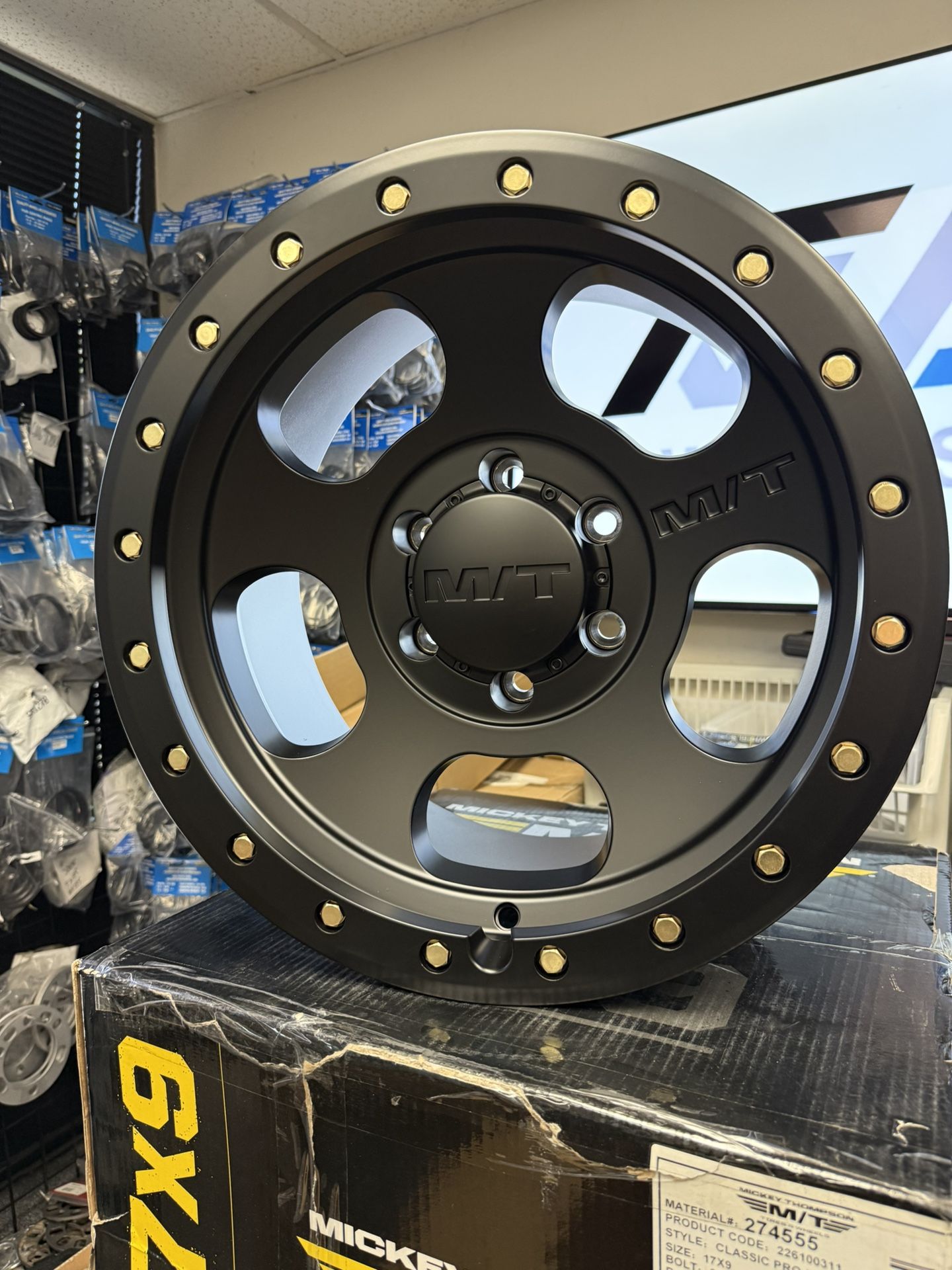 (Set of 4) Mickey Thompson Canyon Pro 17x9 6x5.5" -12mm Satin Black Wheels Rims