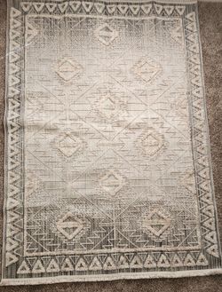 Agoo 7 ft. x 9 ft. Charcoal/Cream/Peach Area Rug