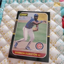 Chicago Cubs Shawon Dunston 1987 Leaf 1987 Donruss 1987 Topps Baseball Cards 