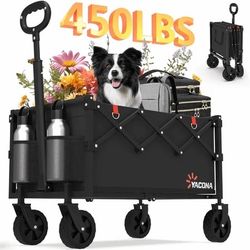 YACONA Folding Wagon Cart 450 lbs Capacity