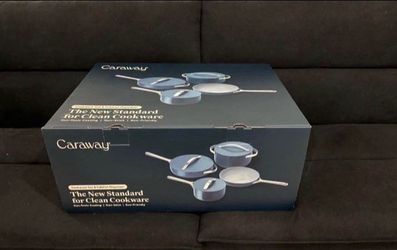 Caraway Ceramic Non-Stick Pots & Pans Cookware Set, 12- Piece, Navy