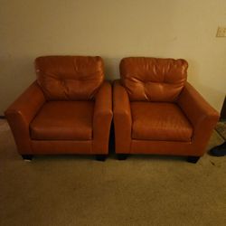 Faux Leather Couch