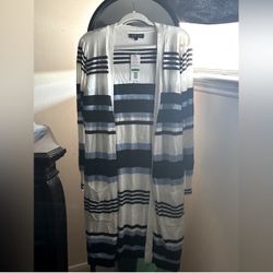 NWT:Joseph A. Stripped Long Cardigan