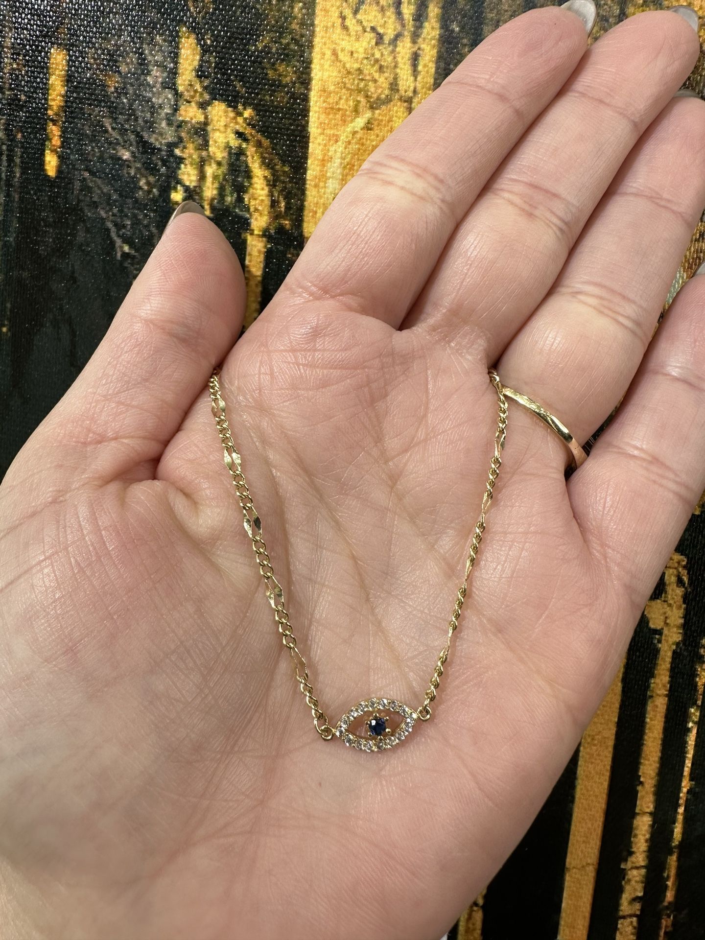 14k FANCY EYE BRACELET 