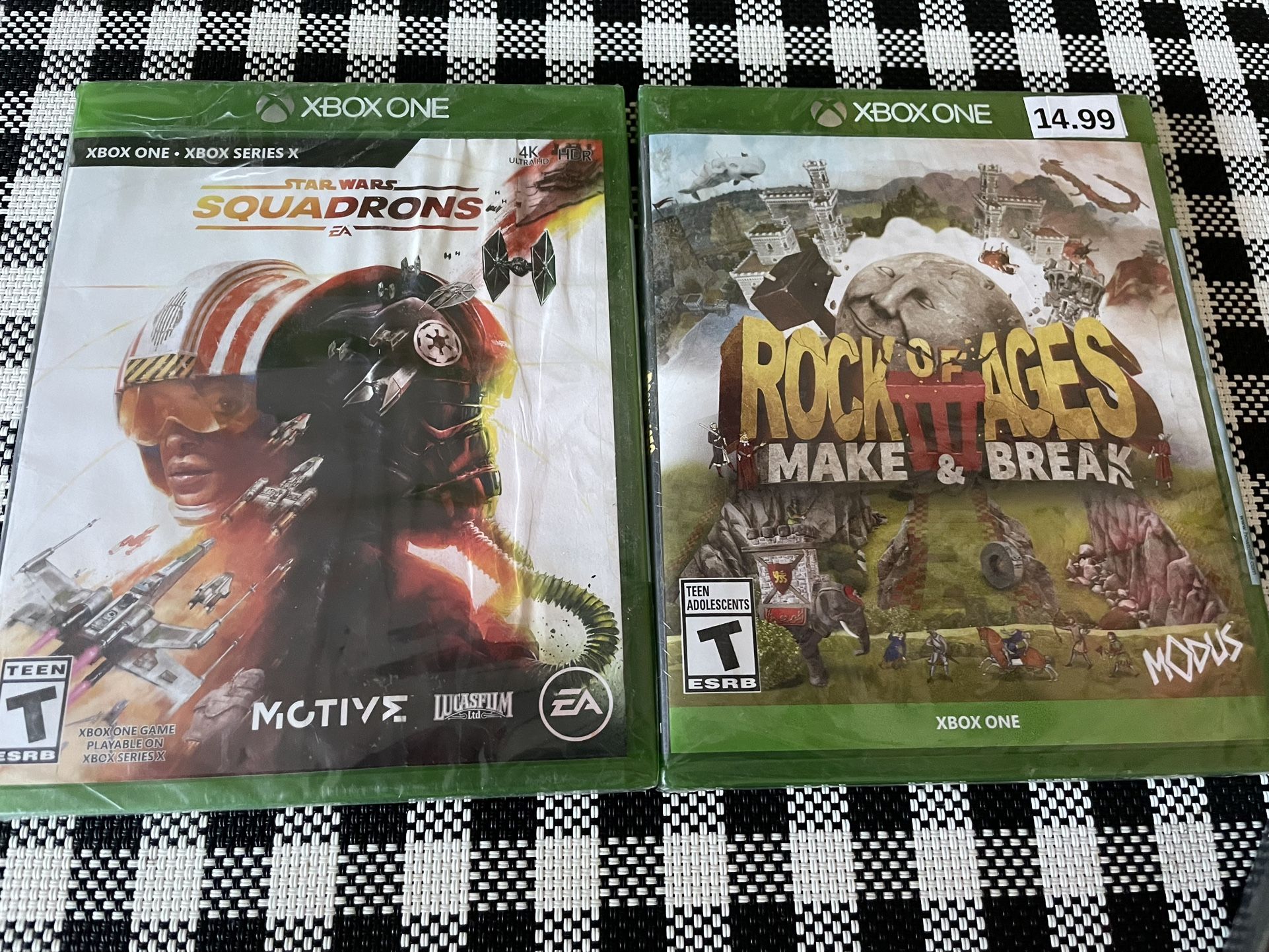 Xbox One Sealed New 2 Games Star Wars Squadrons And Rock Of Ages 3. Selling As A Set