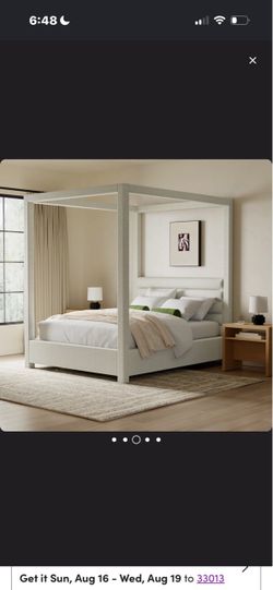 Joss and main herma California king linen upholstered bed frame