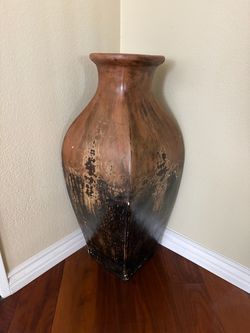 3-Ft Tall Large Ceramic Decorative Vase – Rustic Antique Style