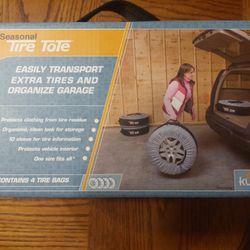 Tire Totes/covers For Custom/Spare/Seasonal Tires Includes 4, New