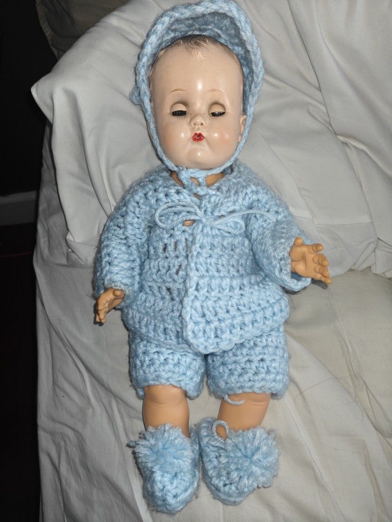 Vintage Baby Girl Doll Composition