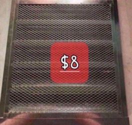 14 in. x 18 in. Rectangular Metallic Galvanized Steel Built-in Screen Gable Louver Vent