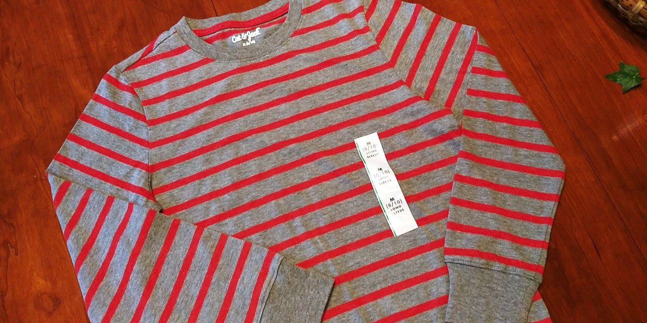 NWT Cat & Jack boys size M 8/10 long sleeve soft cotton shirt