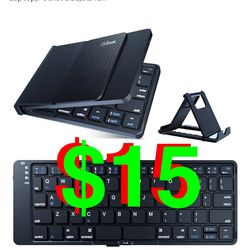 Protable Folding Wireless Keyboard,Foldable Bluetooth Keyboard for Business and Travel,USB-C Rechargeable,Multi-Device for iOS Android Window