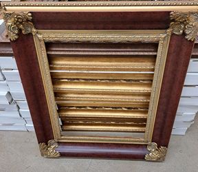Exquisite 24x30" ORNATE BAROQUE Cherry Burgundy REAL WOOD PICTURE FRAMES** $245 EACH!!
