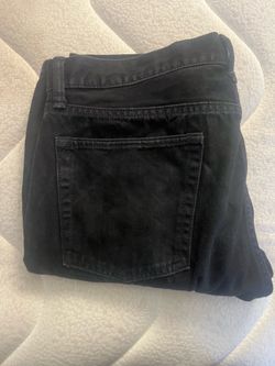 Gap 1969 Straight Fit Black Denim Jeans 34x30