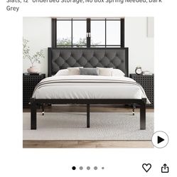 Queen Mattress Frame With Headboard 