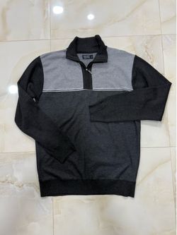 Marx & Dutch Collection Men’s dark gray long Sleeve Lightweight Sweater Size XL