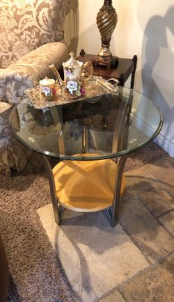 Glass Top End Table