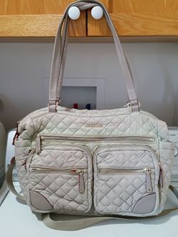 MZ  quilted overnight tote or diaper bag