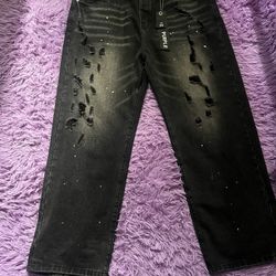baggy fit purple jeans 