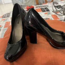 Black Chunky Heel Size 6