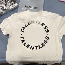 Talentless White Black Tee
