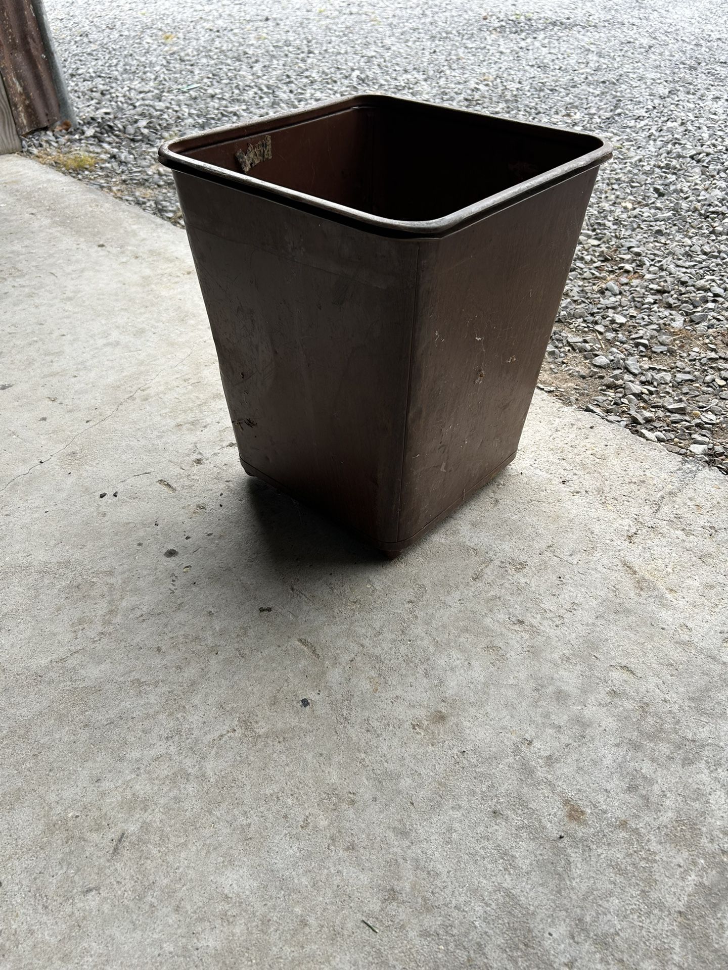 Old Metal Trash Can