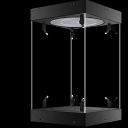 Phicen 1/6 Action Figure Display Box LED Spotlight with Rotating Base (Black, Internal Height 40CM) 