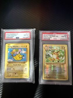 Pokemon PSA 10 slabs pikachu
