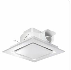 Bathroom Exhaust Fan 12" Panel Ultra Quiet Without Light(10x10 Mount), 130CFM, 4" Duct For Bathroom/Garage/Home