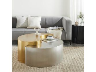 Ying Yang Gold/Silver Coffee Table