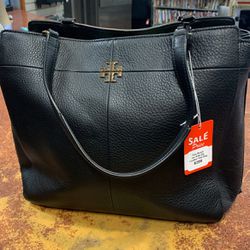 Tory Burch Ivy Side-Zip Leather Tote Bag 