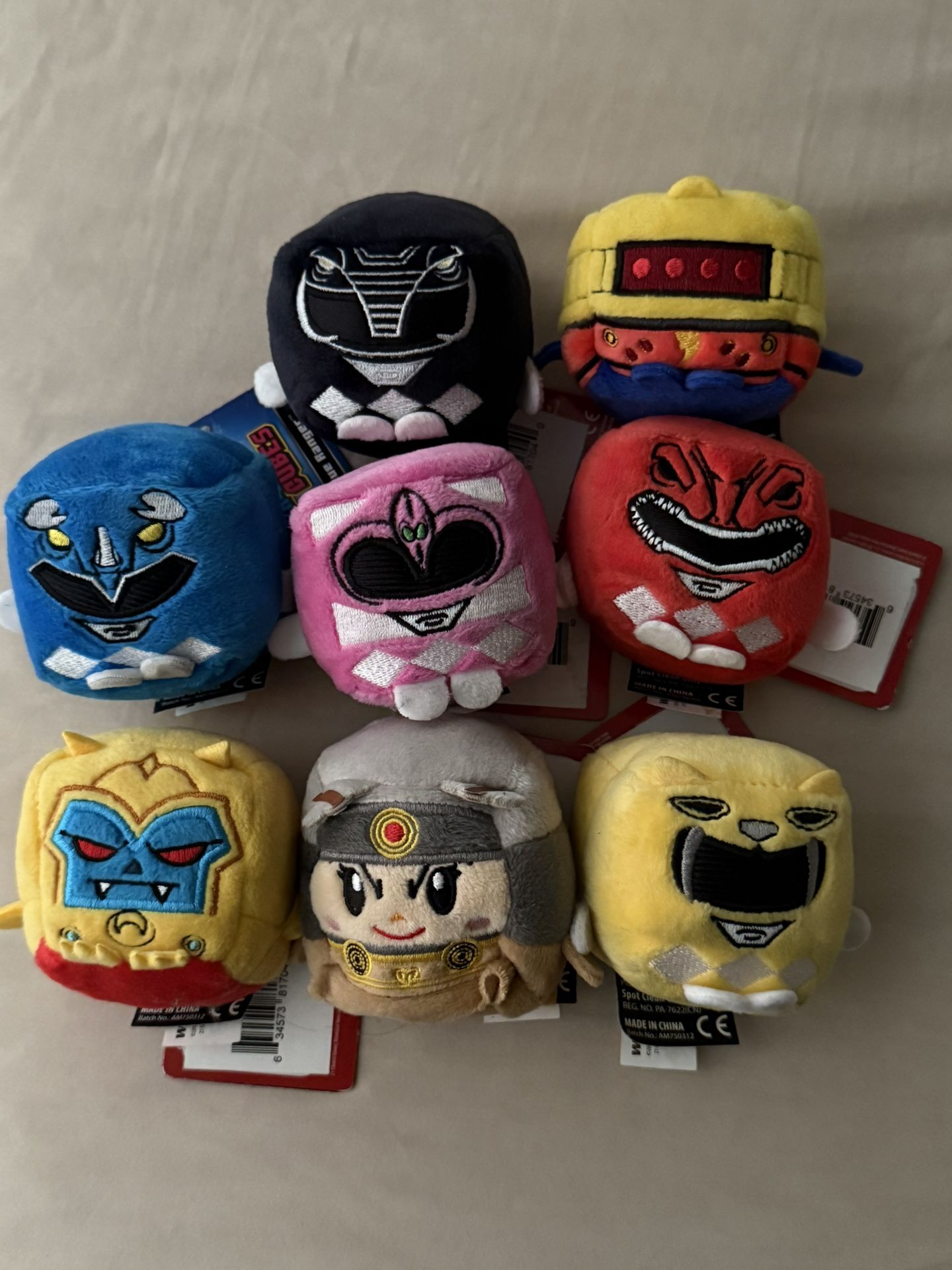 Power Rangers Plush Toys Mini Cube Plushies Lot